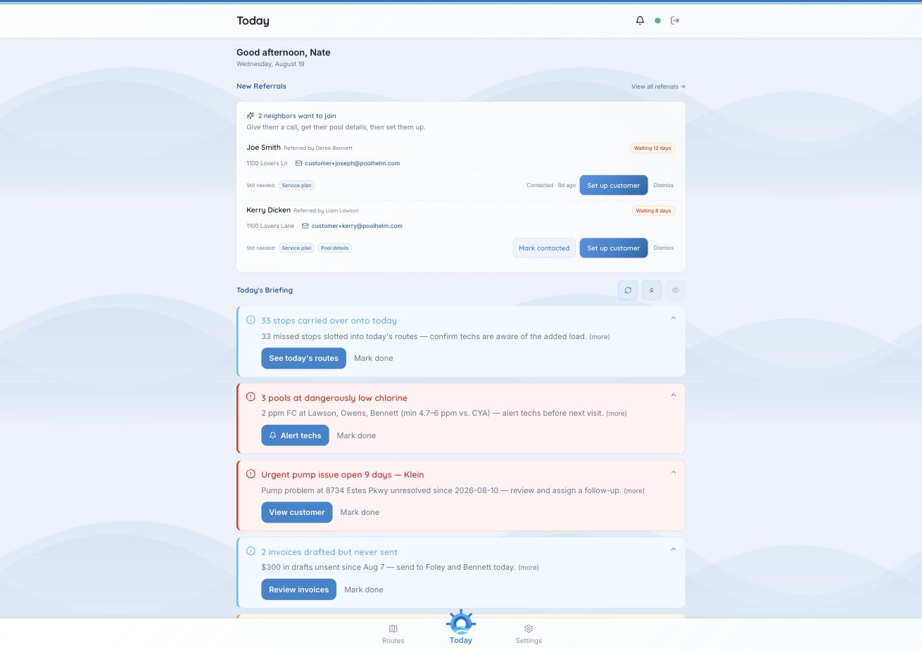 The New Referrals panel on the Today page